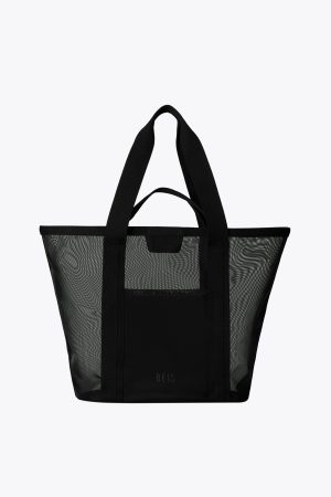 The Mesh Beach Tote in Black
