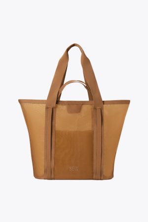Resale The Mesh Beach Tote in Camel