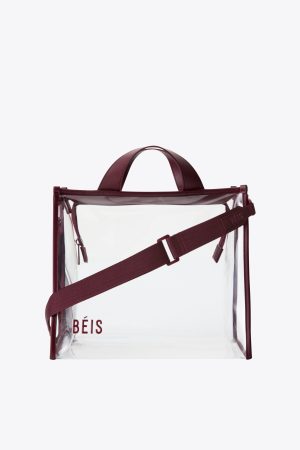 The Stadium Tote in Burgundy