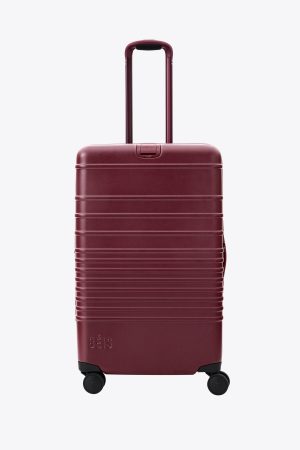 The Medium Check-In Roller in Burgundy