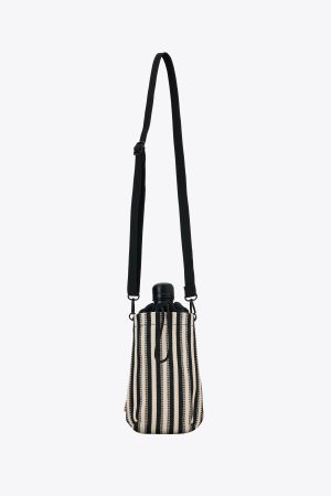 Resale The Water Bottle Crossbody in Black Stripe