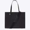 The Large Work Tote in Black Croc